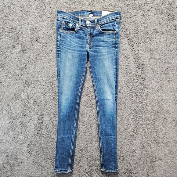 Rag & Bone Skinny Jeans Womens Size 27 Blue Denim - Picture 1 of 14